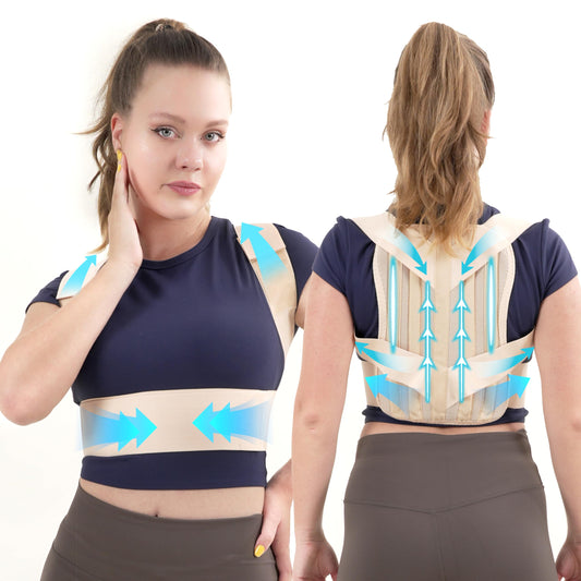 Adjustable Back Support Brace — Breathable Upper Back Posture Support for Men & Women