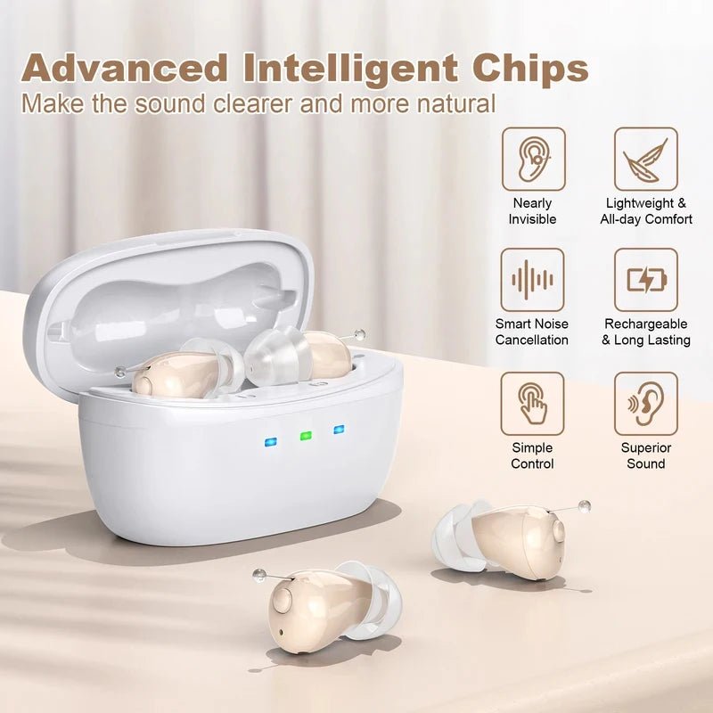 Rechargeable In-Ear Hearing Amplifier