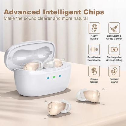 Rechargeable In-Ear Hearing Amplifier